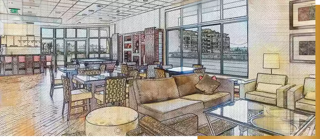 A clubhouse with Banquet space for you to play host, or give wings to some hobby classes...